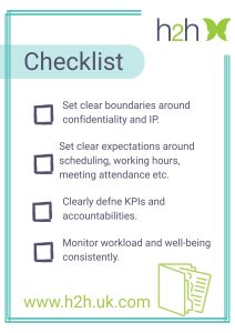 h2h checklist for portfolio careers.